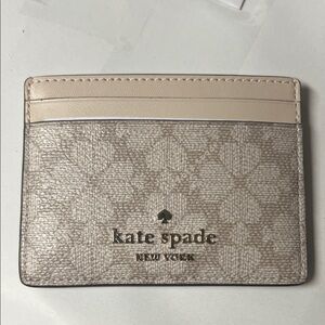 Kate Spade Cream and Tan Card Holder
